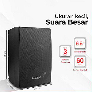 Baretone MAX06BX 6 inch 60 Watt Bluetooth TWS Portable Speaker